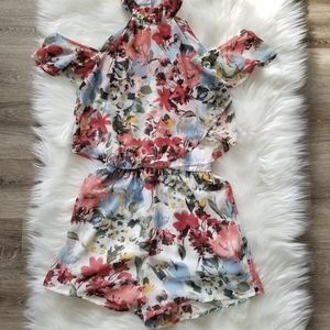 Charlotte Russe floral romper, size XS;